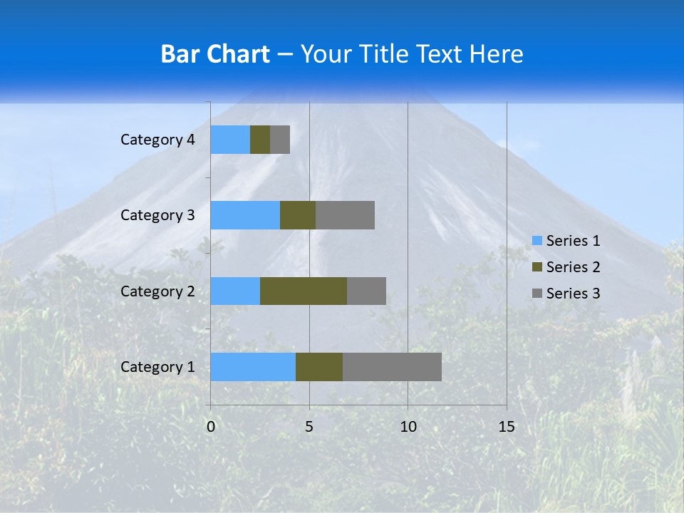 A Mountain With A Blue Sky In The Background PowerPoint Template