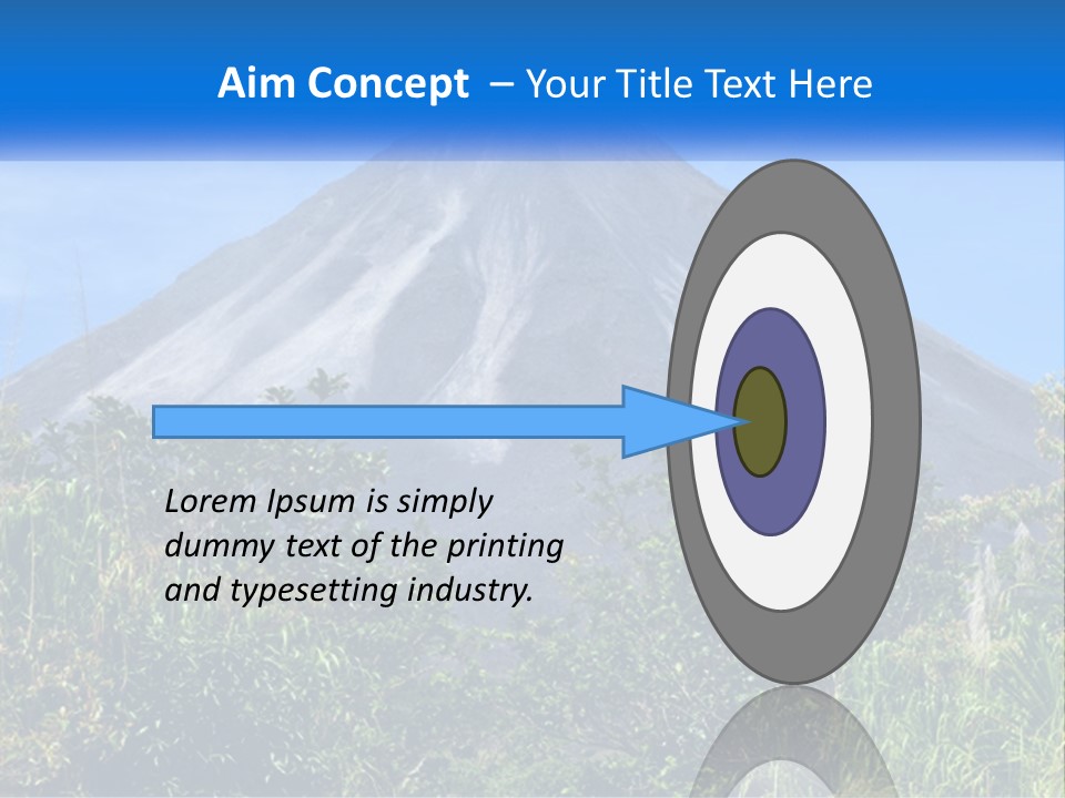 A Mountain With A Blue Sky In The Background PowerPoint Template