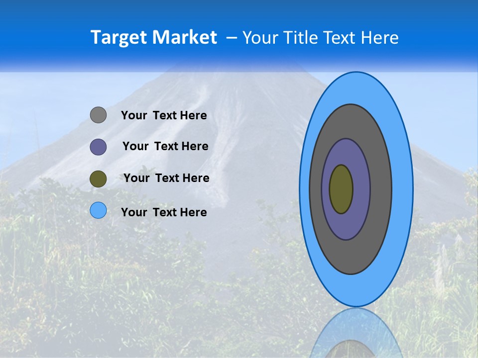 A Mountain With A Blue Sky In The Background PowerPoint Template