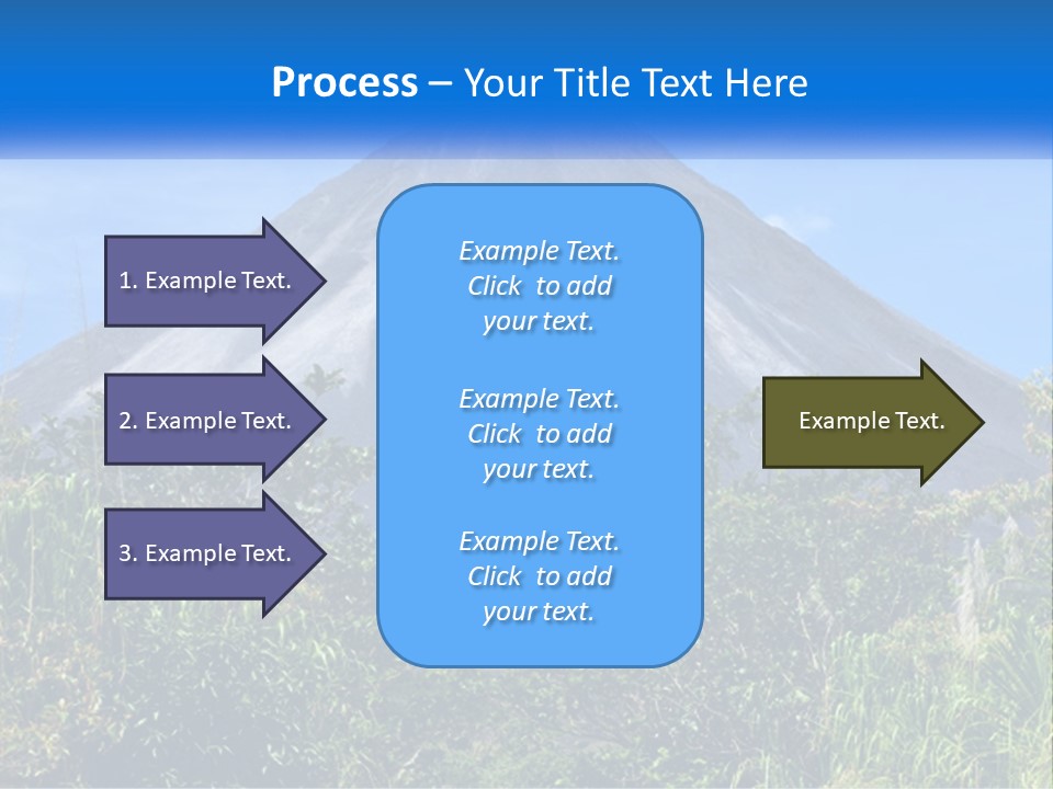 A Mountain With A Blue Sky In The Background PowerPoint Template
