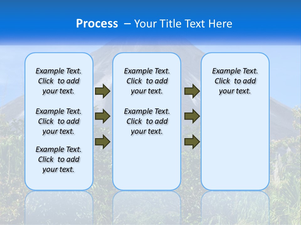 A Mountain With A Blue Sky In The Background PowerPoint Template