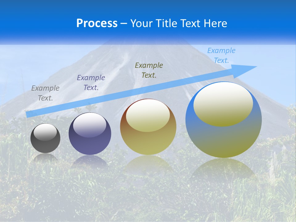 A Mountain With A Blue Sky In The Background PowerPoint Template