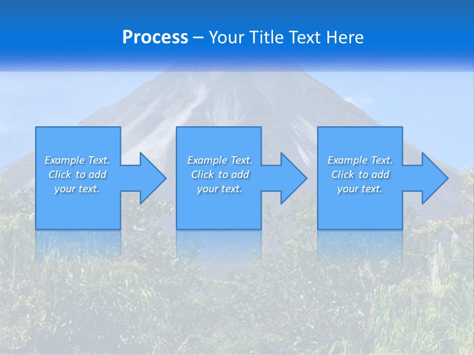 A Mountain With A Blue Sky In The Background PowerPoint Template