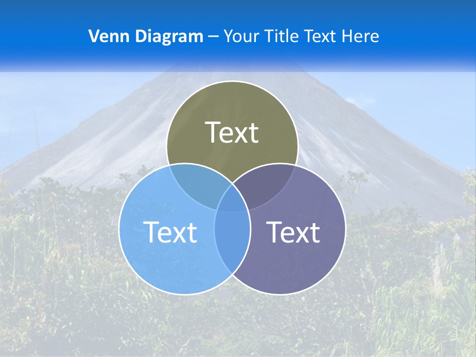 A Mountain With A Blue Sky In The Background PowerPoint Template