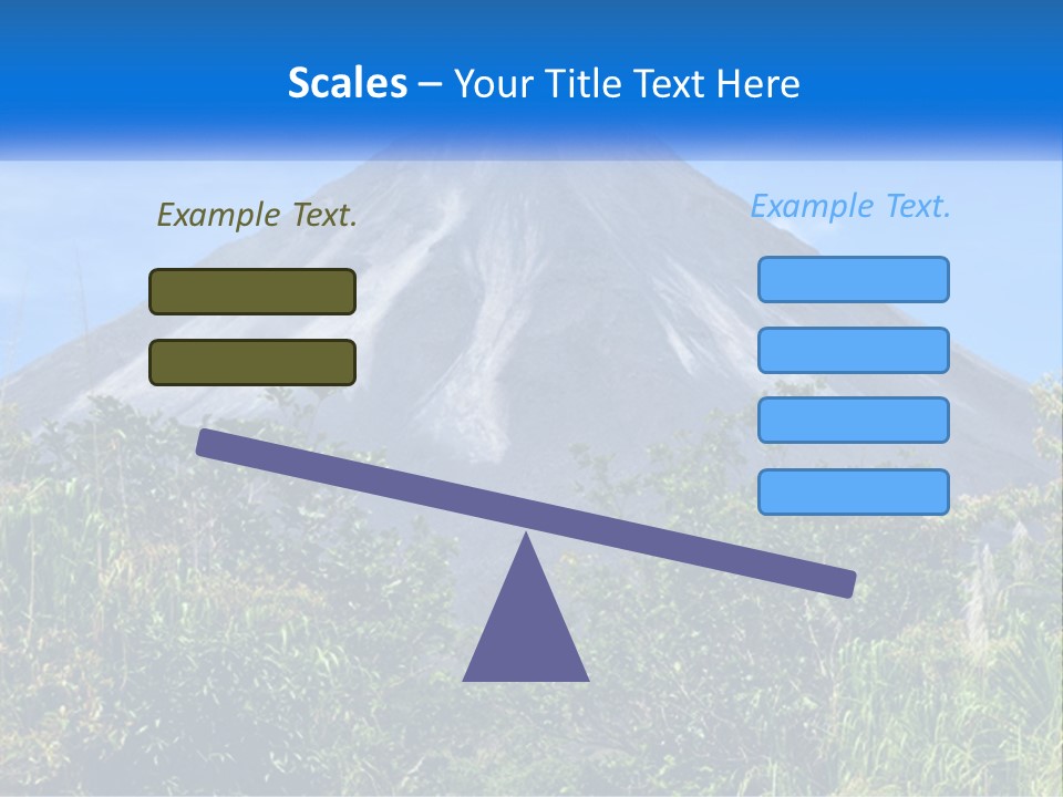 A Mountain With A Blue Sky In The Background PowerPoint Template