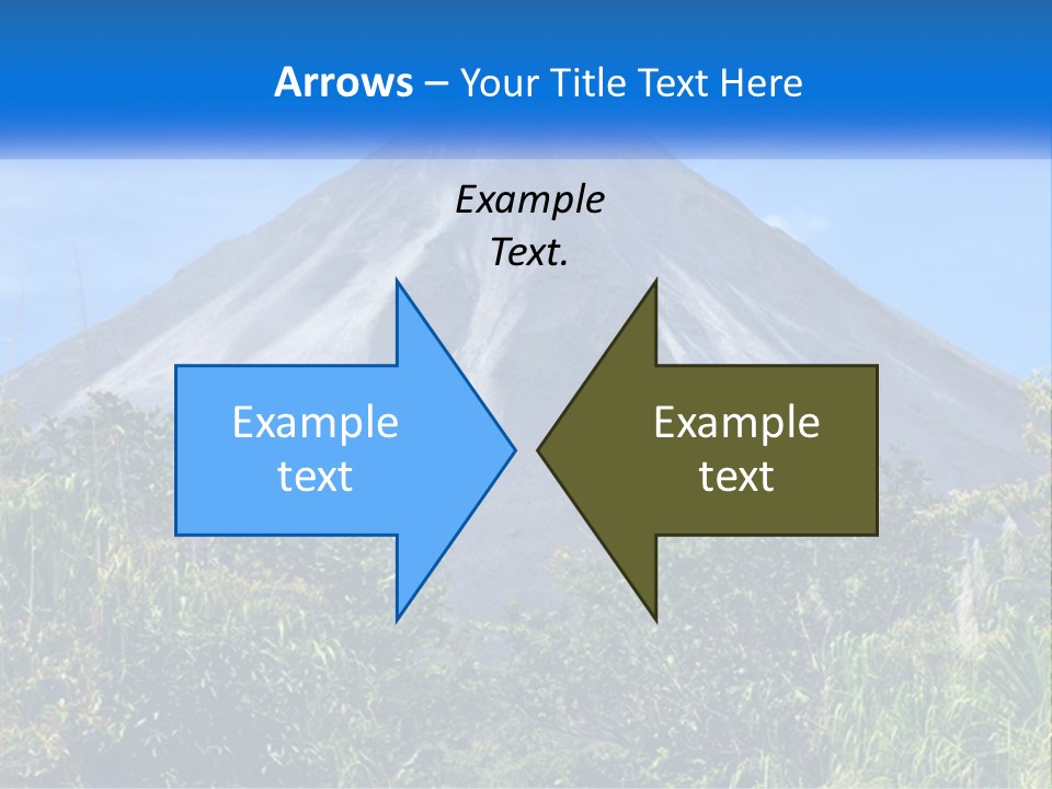 A Mountain With A Blue Sky In The Background PowerPoint Template