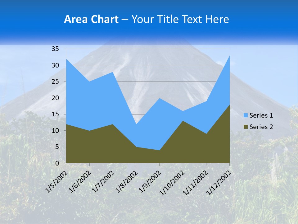 A Mountain With A Blue Sky In The Background PowerPoint Template