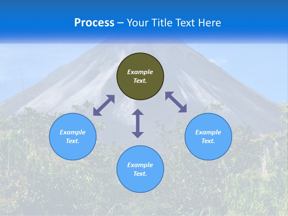 A Mountain With A Blue Sky In The Background PowerPoint Template