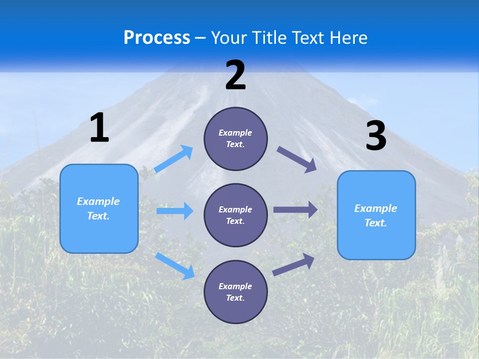 A Mountain With A Blue Sky In The Background PowerPoint Template