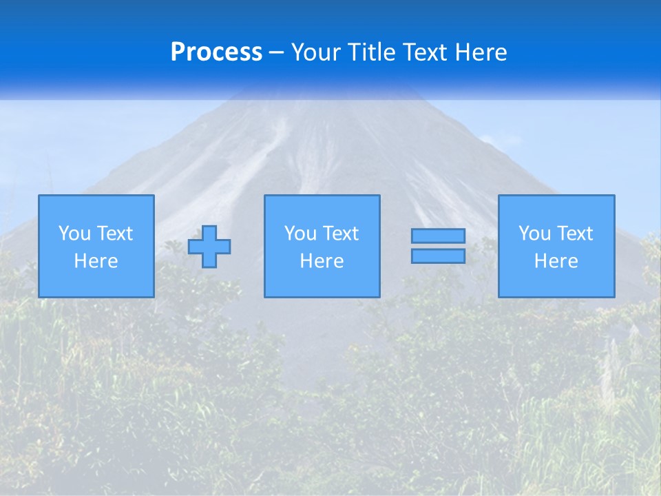A Mountain With A Blue Sky In The Background PowerPoint Template