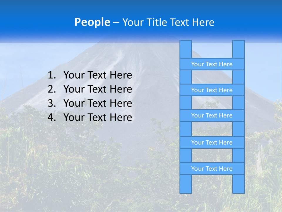 A Mountain With A Blue Sky In The Background PowerPoint Template