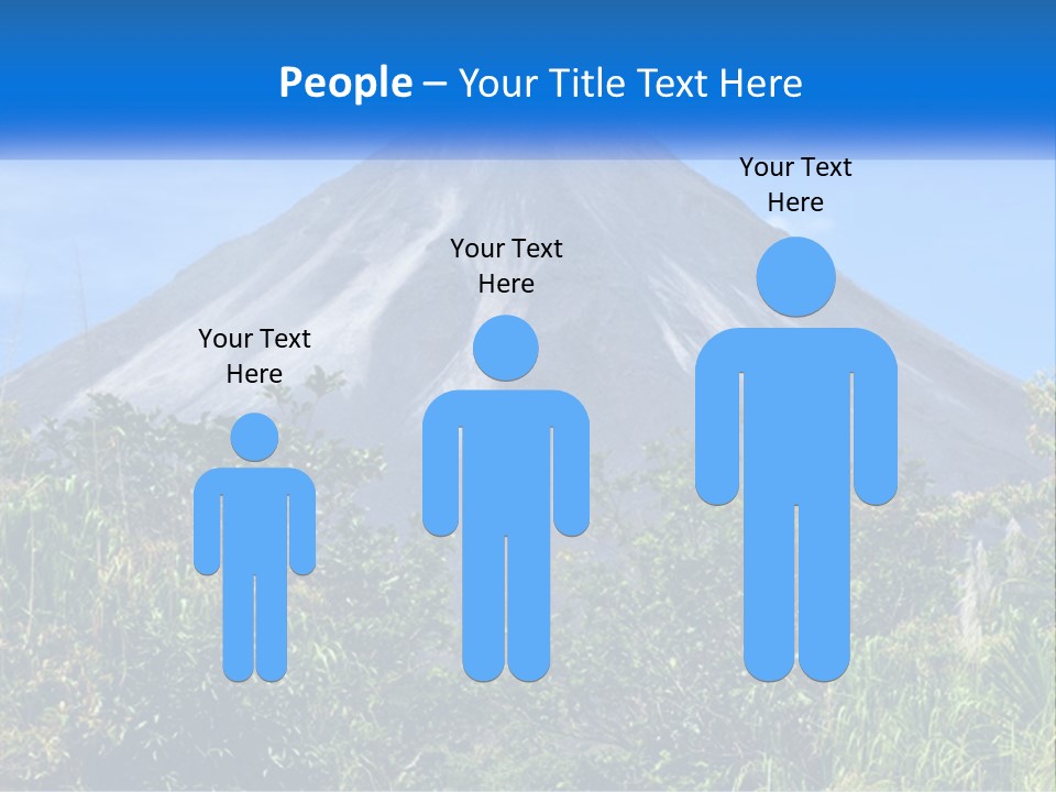 A Mountain With A Blue Sky In The Background PowerPoint Template