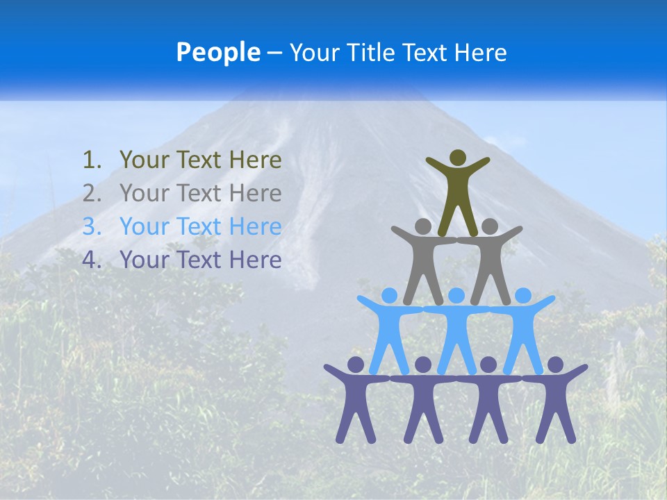 A Mountain With A Blue Sky In The Background PowerPoint Template