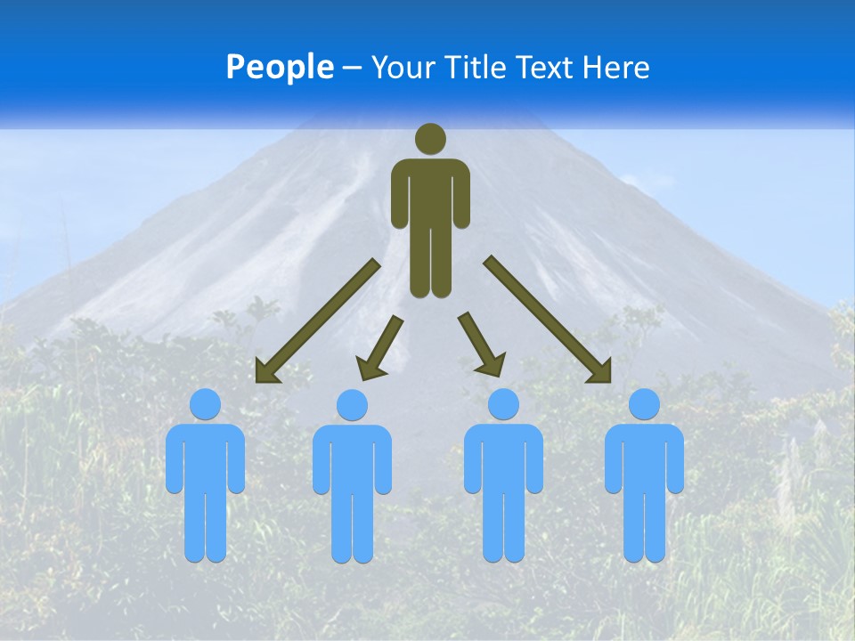 A Mountain With A Blue Sky In The Background PowerPoint Template