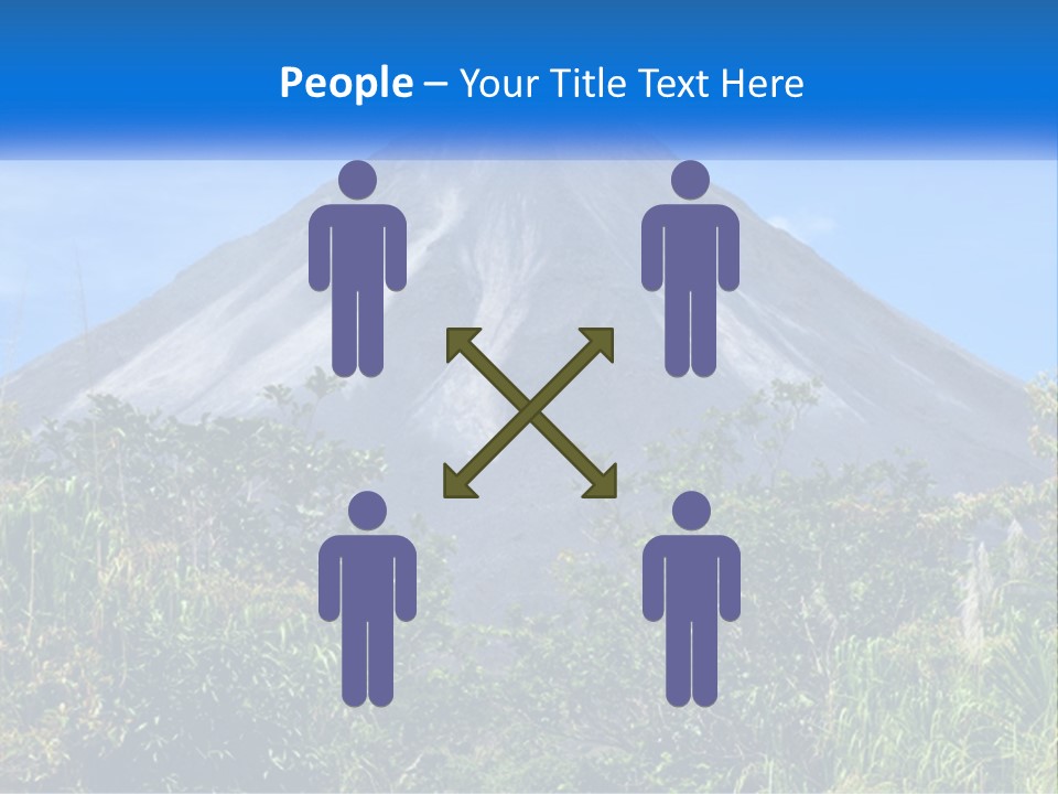 A Mountain With A Blue Sky In The Background PowerPoint Template