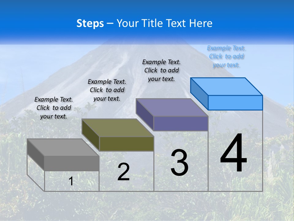A Mountain With A Blue Sky In The Background PowerPoint Template