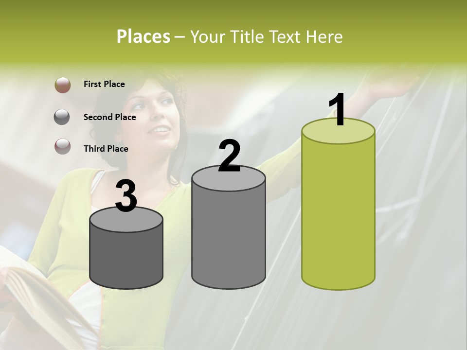 A Woman Writing On A Blackboard In A Classroom PowerPoint Template