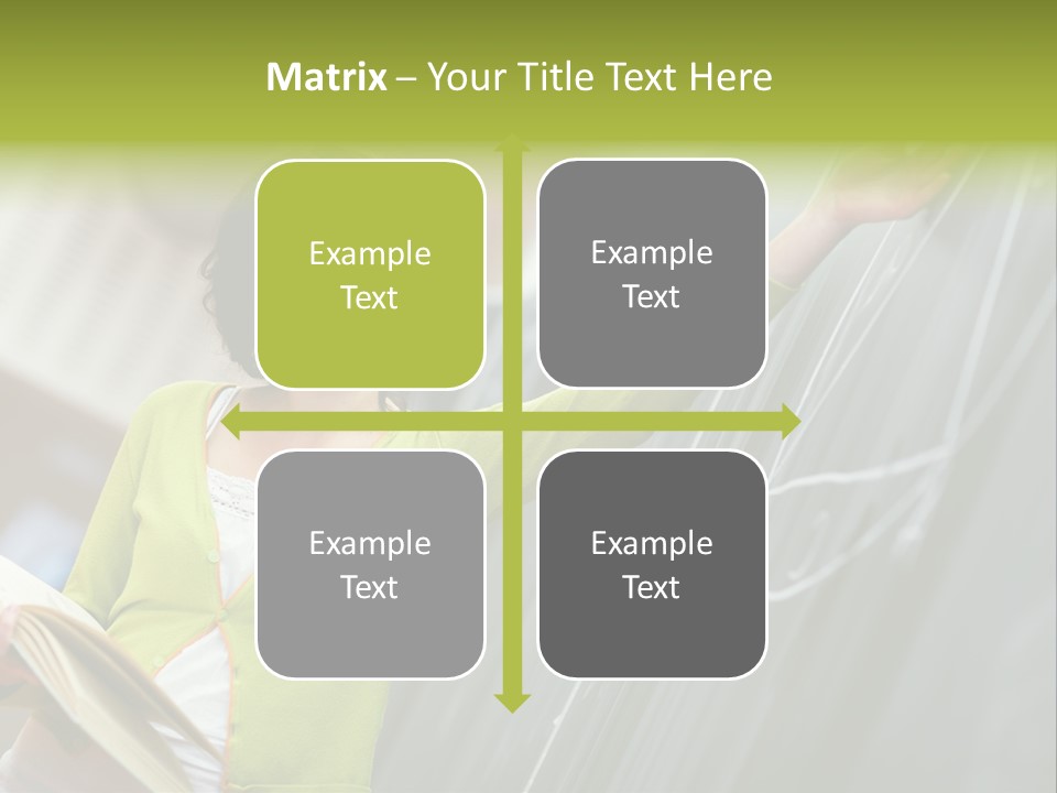 A Woman Writing On A Blackboard In A Classroom PowerPoint Template