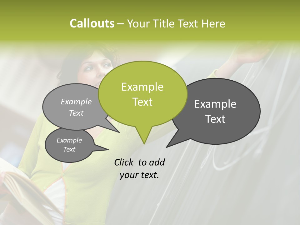 A Woman Writing On A Blackboard In A Classroom PowerPoint Template