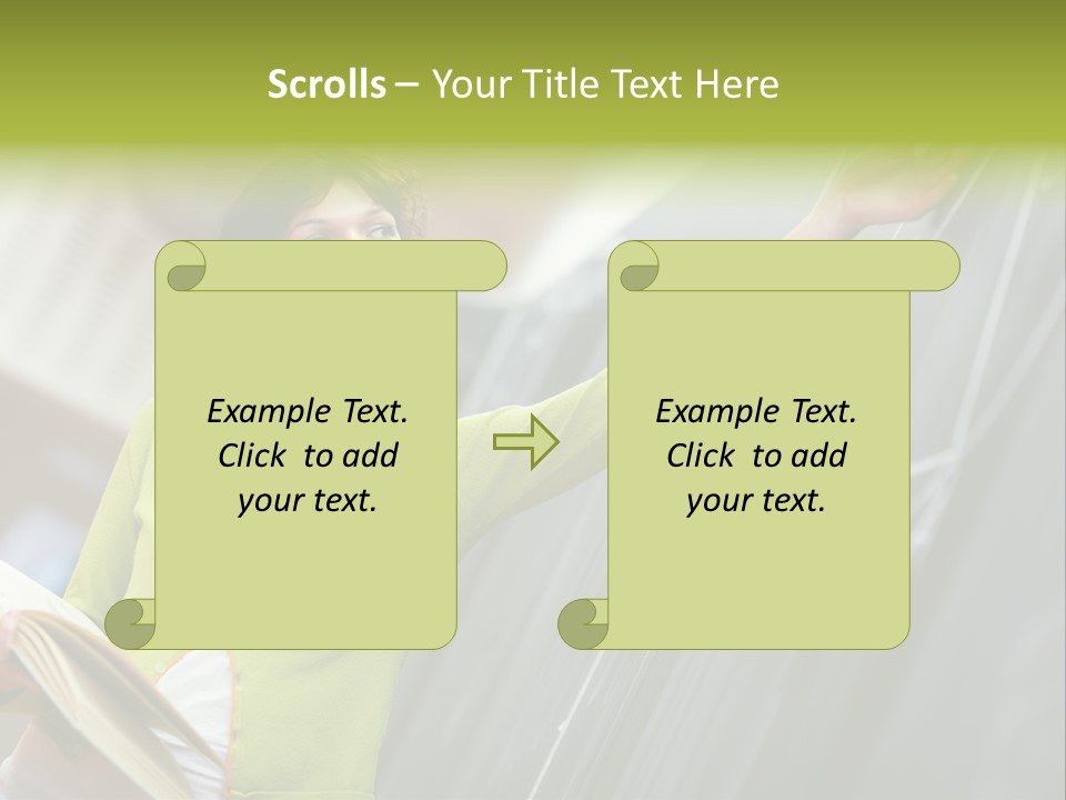A Woman Writing On A Blackboard In A Classroom PowerPoint Template