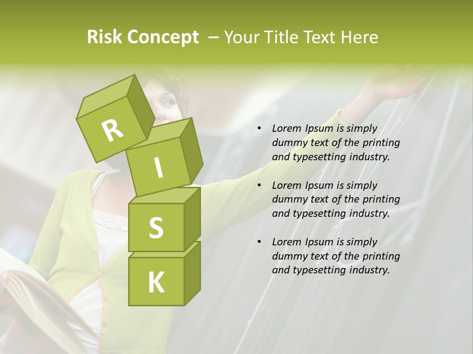 A Woman Writing On A Blackboard In A Classroom PowerPoint Template