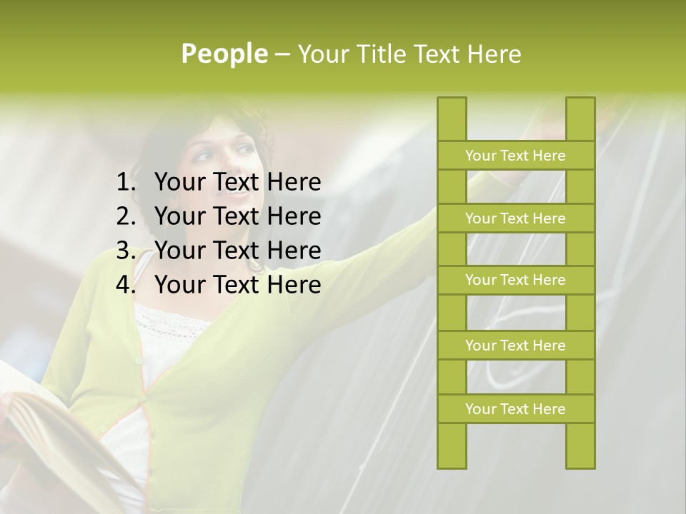 A Woman Writing On A Blackboard In A Classroom PowerPoint Template