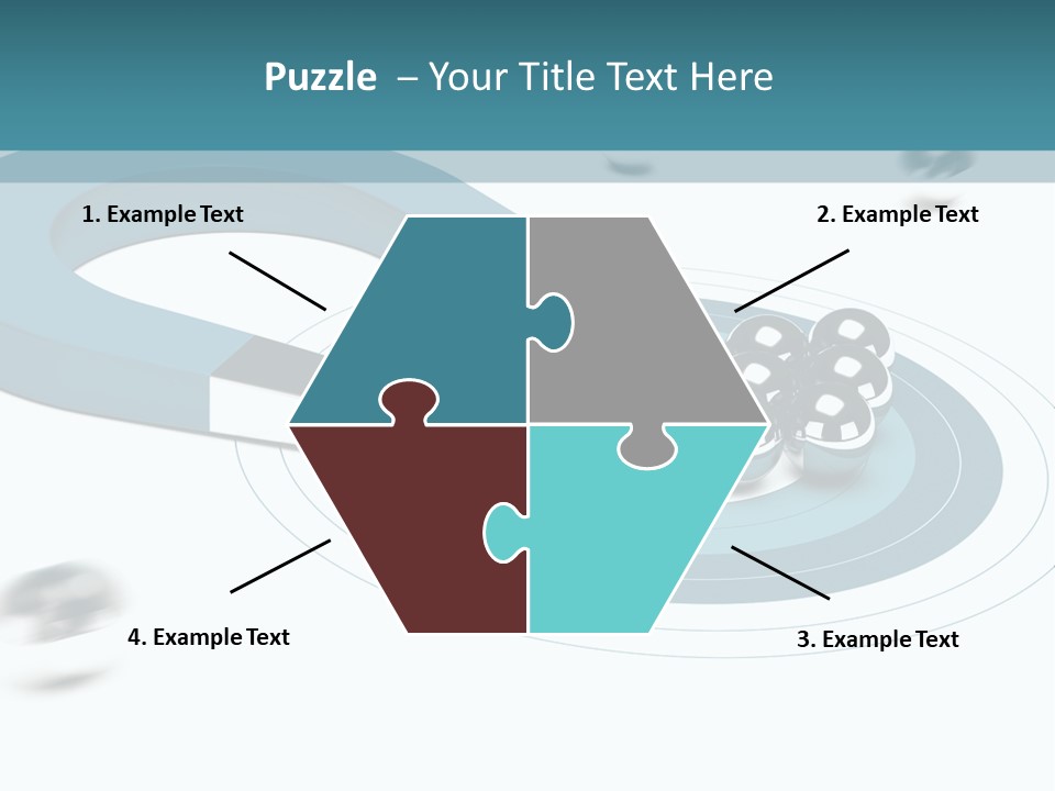 A Group Of Balls On Top Of A Blue Arrow PowerPoint Template