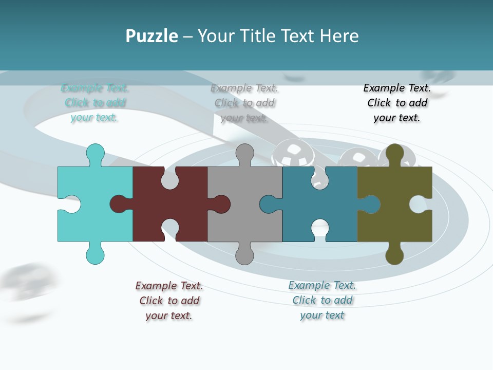 A Group Of Balls On Top Of A Blue Arrow PowerPoint Template