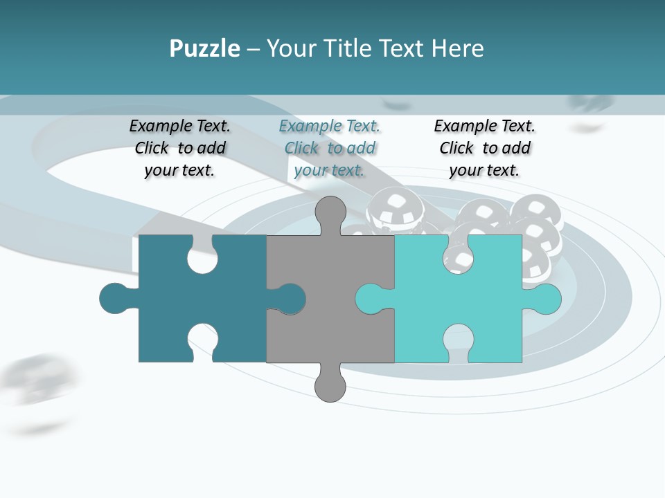 A Group Of Balls On Top Of A Blue Arrow PowerPoint Template