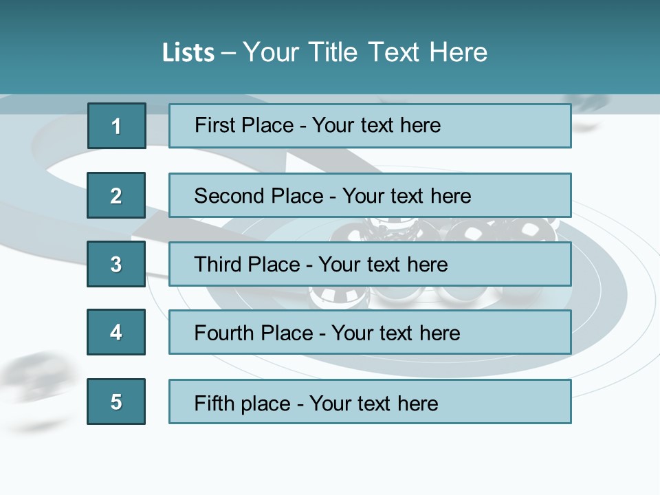 A Group Of Balls On Top Of A Blue Arrow PowerPoint Template