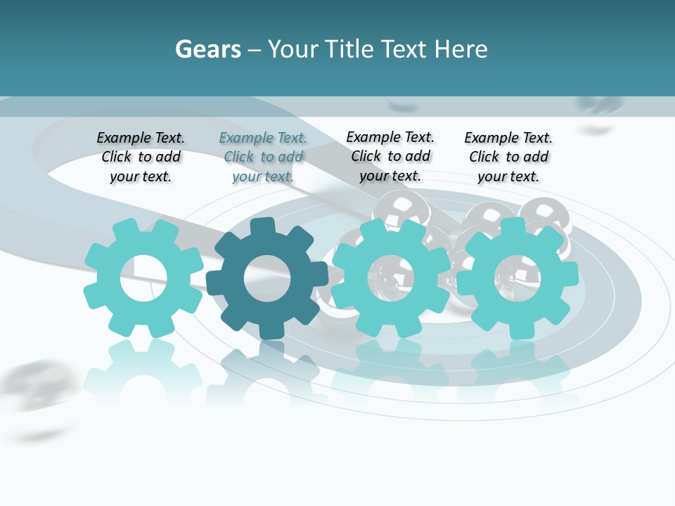 A Group Of Balls On Top Of A Blue Arrow PowerPoint Template