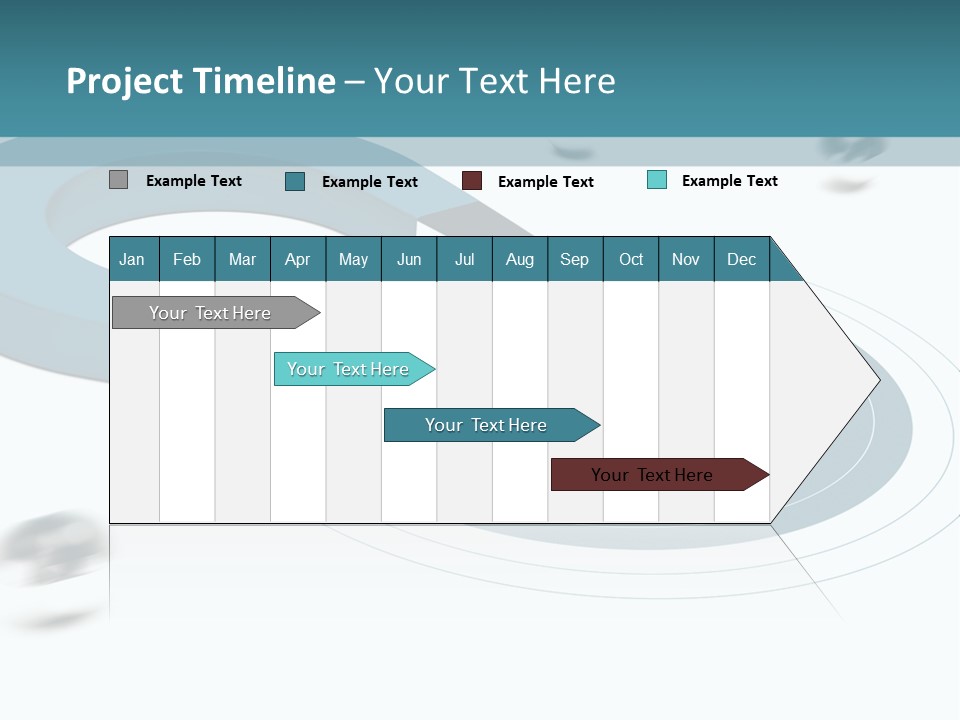 A Group Of Balls On Top Of A Blue Arrow PowerPoint Template