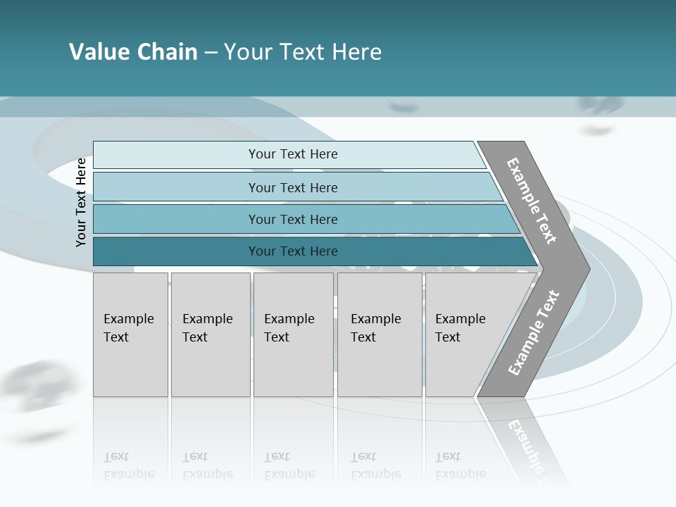 A Group Of Balls On Top Of A Blue Arrow PowerPoint Template
