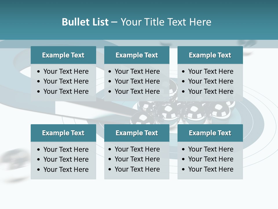 A Group Of Balls On Top Of A Blue Arrow PowerPoint Template