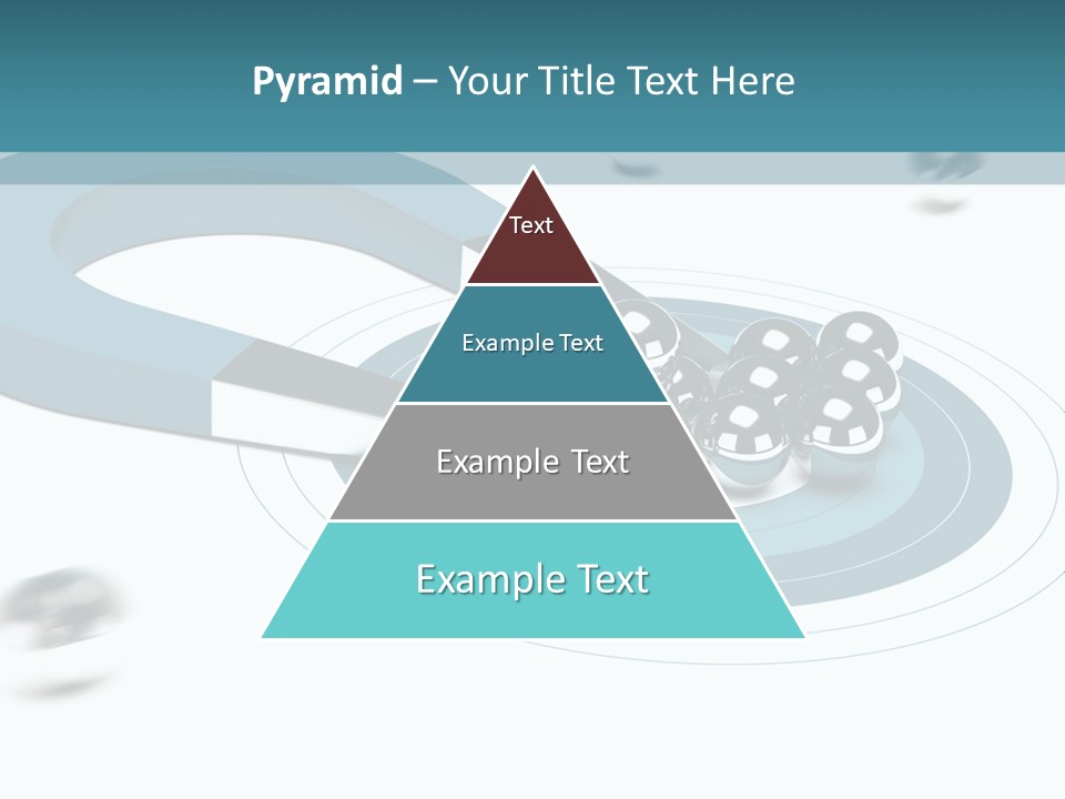 A Group Of Balls On Top Of A Blue Arrow PowerPoint Template