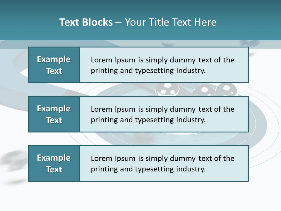 A Group Of Balls On Top Of A Blue Arrow PowerPoint Template