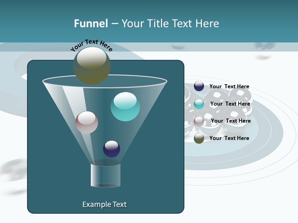A Group Of Balls On Top Of A Blue Arrow PowerPoint Template
