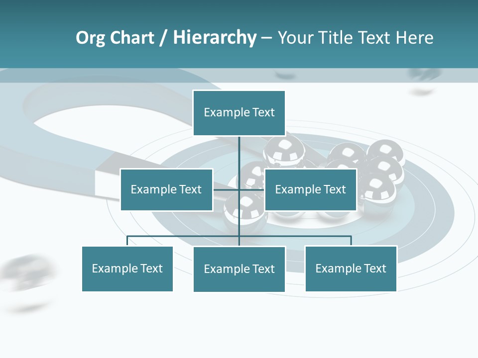 A Group Of Balls On Top Of A Blue Arrow PowerPoint Template