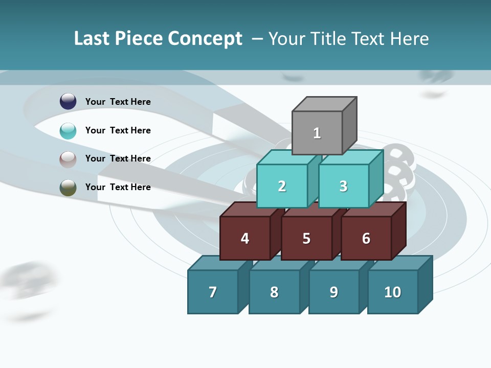 A Group Of Balls On Top Of A Blue Arrow PowerPoint Template