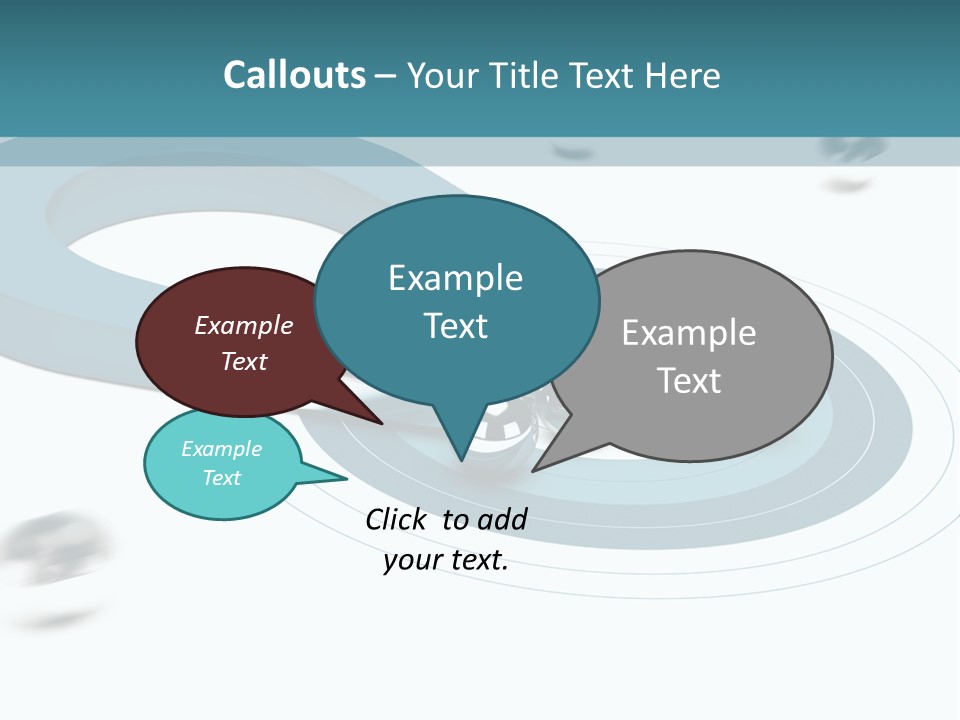 A Group Of Balls On Top Of A Blue Arrow PowerPoint Template
