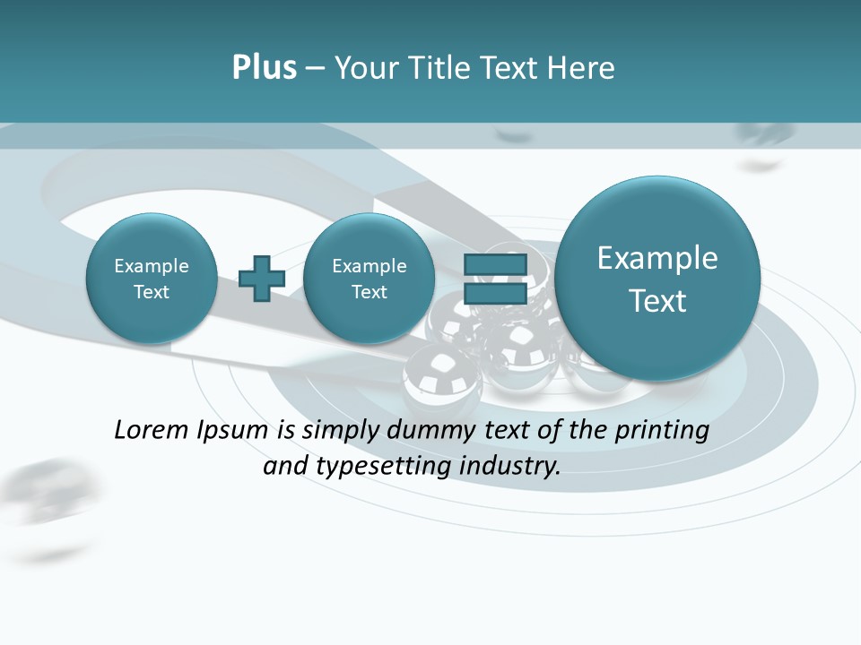 A Group Of Balls On Top Of A Blue Arrow PowerPoint Template
