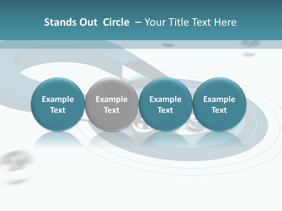 A Group Of Balls On Top Of A Blue Arrow PowerPoint Template