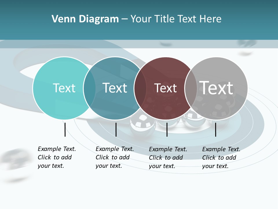 A Group Of Balls On Top Of A Blue Arrow PowerPoint Template
