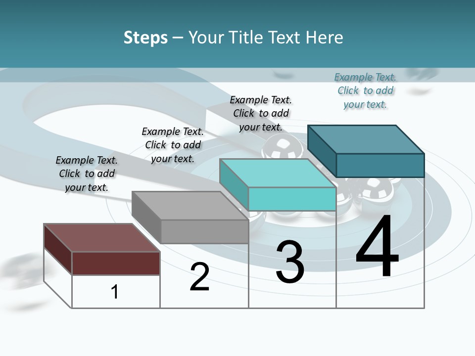 A Group Of Balls On Top Of A Blue Arrow PowerPoint Template