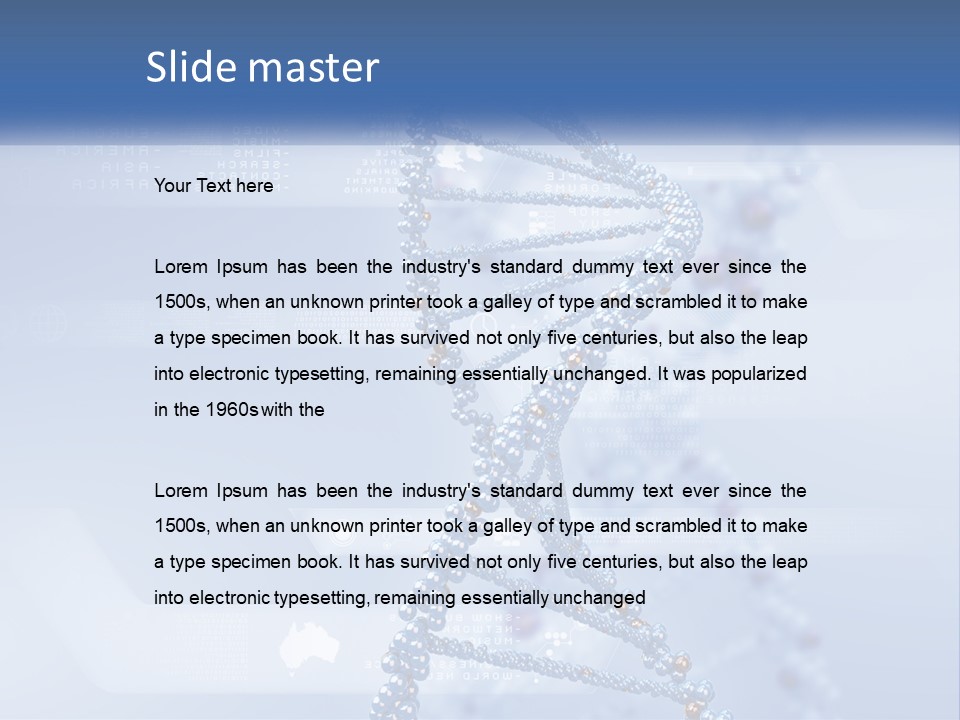 A Blue And White Structure With A Blue Background PowerPoint Template