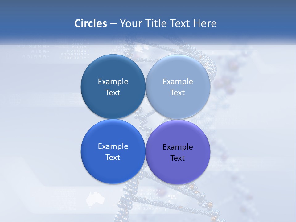 A Blue And White Structure With A Blue Background PowerPoint Template