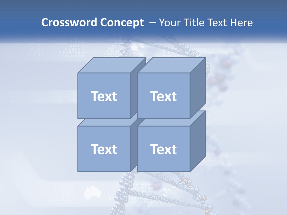 A Blue And White Structure With A Blue Background PowerPoint Template