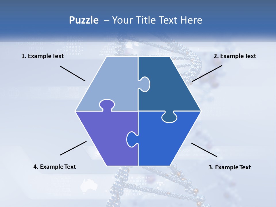 A Blue And White Structure With A Blue Background PowerPoint Template