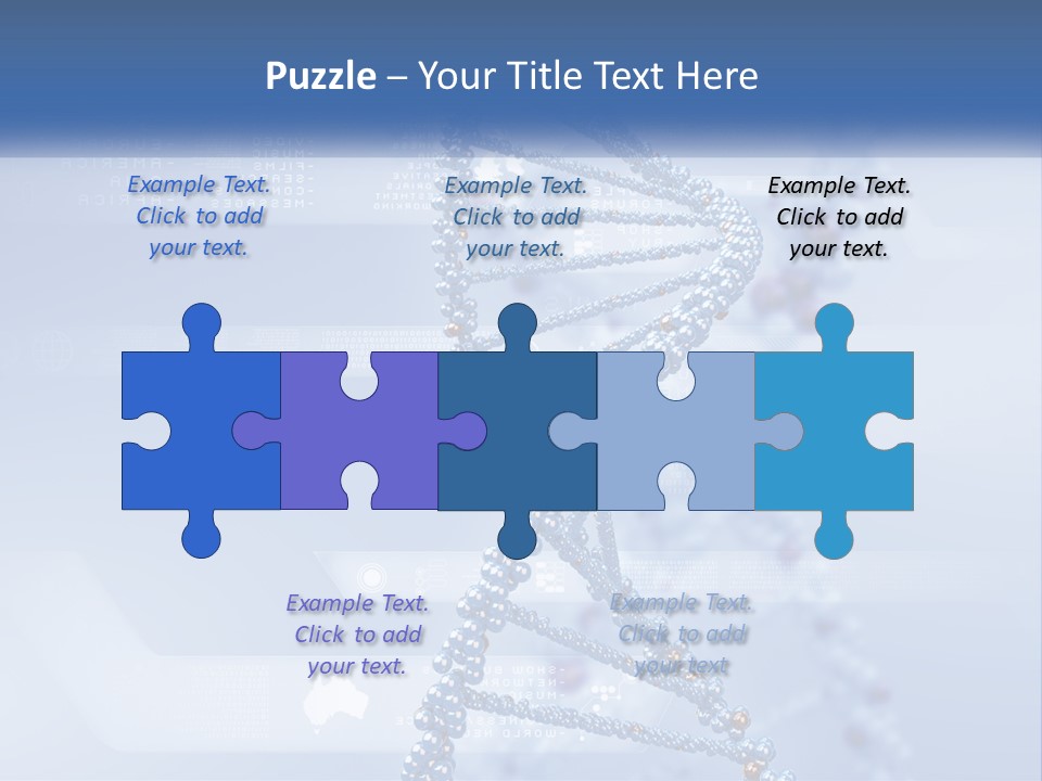 A Blue And White Structure With A Blue Background PowerPoint Template