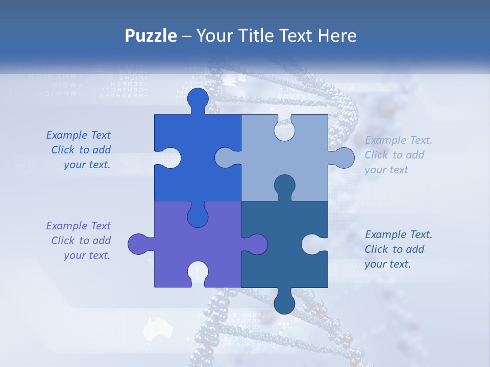 A Blue And White Structure With A Blue Background PowerPoint Template